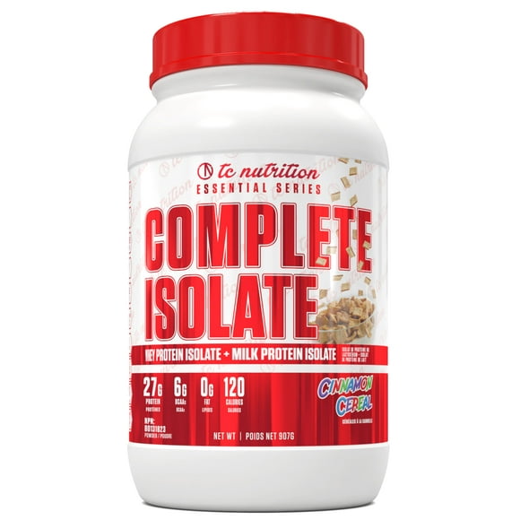 Complete Isolate Whey Protein Isolate + Milk Protein Isolate Powder - 27g Protein, Zero Fat and Low Carbs, Build Muscle, Improve Recovery, Whey Protein Powder,