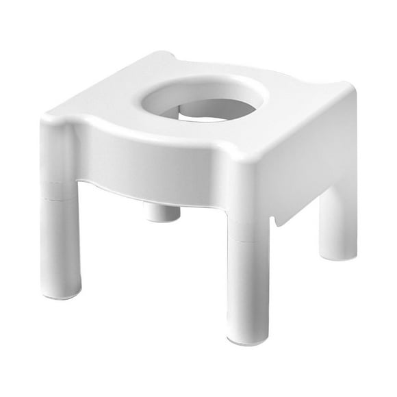 Asiento de inodoro para ancianos en cuclillas, taburete, orinal, silla móvil para baño, almohadilla antideslizante Techo rígido blanco