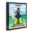 thumbnail image 3 of Stupell Industries Contemporary Don't Need Saving Pixel Princess Black Floating Frame Canvas Art, 18 x 18, by Grace Popp, 3 of 8