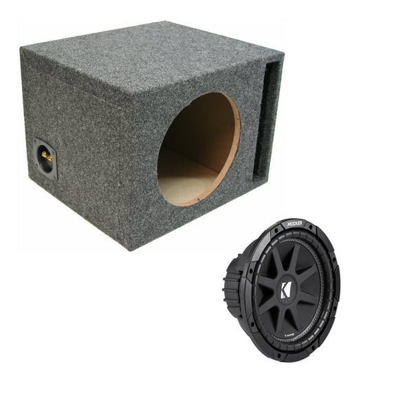 Kicker 15" Single Ported Subwoofer Box Loaded W/ 2010 C15 4 Ohms 500 Watts New