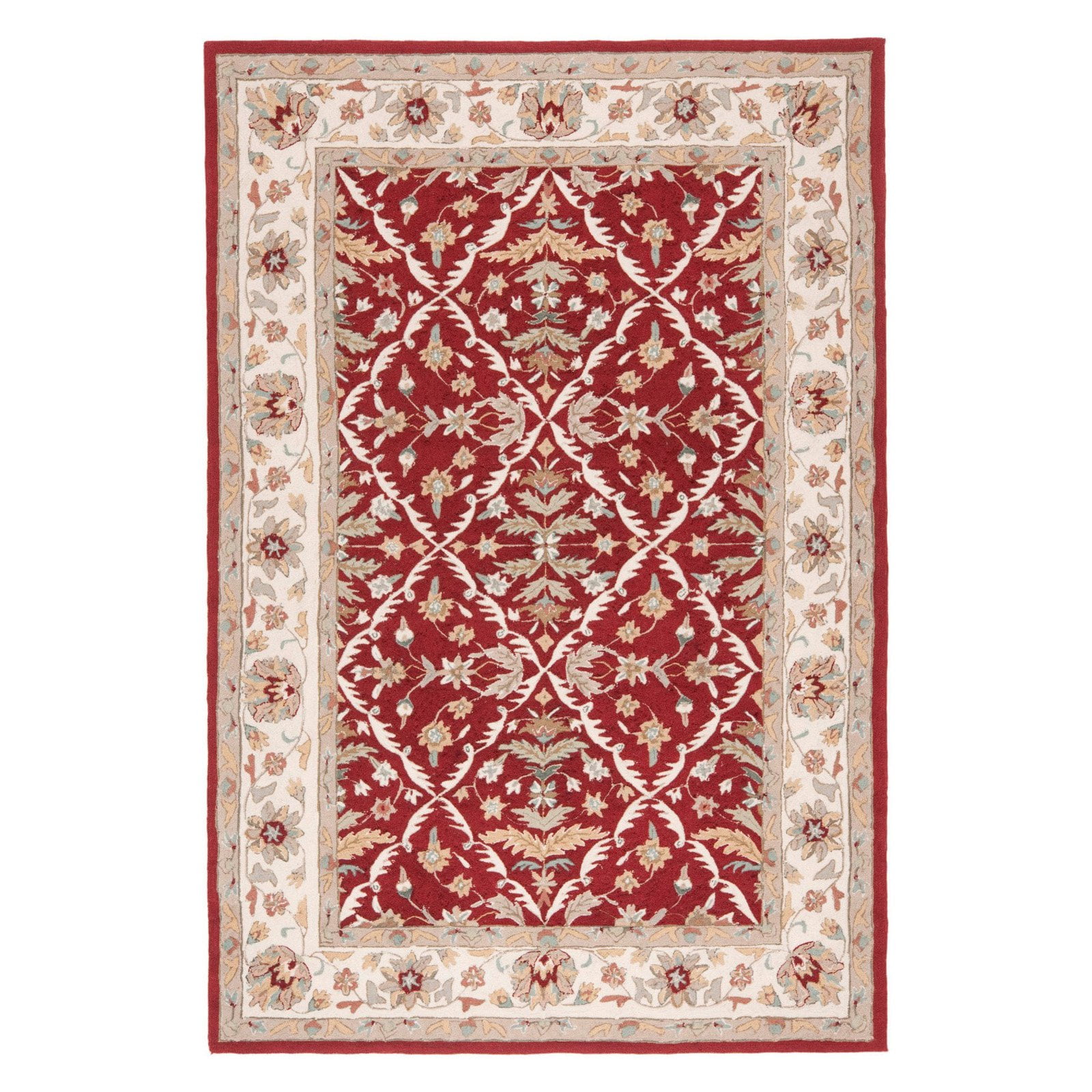 Safavieh Easy Care Owen Hand Hooked Area Rug Or Runner Red Ivory Safavieh Easy Care Owen Hand Hooked Area Rug Or Runner Red Ivory Com