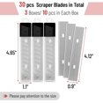thumbnail image 2 of Bates- Replacement Scraper Blades, 4 Inch, 30 Pcs, Stainless Steel Razor Blades, Scraper Blades, Floor Scrapper Blade, Replacement Razor Blades, Paint Scraper Blades, 4 Inch Scraper Blades, 2 of 5