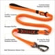 thumbnail image 2 of Correa elástica para perro con asa acolchada suave, correa ajustable para perro con hebilla de cinturón de seguridad, correa ajustable para perro para perros grandes, medianos y pequeños (naranja) JFHHH pequeña, 2 of 5