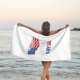 thumbnail image 3 of Toalla de playa con bandera de cualquier hoyo es mi objetivo, Beer Pong, 4 de julio, toallas de baño de microfibra, manta de playa suave para desfiles, natación, yoga, mujeres y hombres, 3 of 4