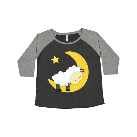 Inktastic Cute Sheep, Sleeping Sheep, Moon, Stars, Sleepy Women's Plus Size T-Shirt