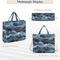 thumbnail image 6 of FORMRS Womens Corduroy Tote Bag Crossbody Shoulder Purse Handbag with Detachable Strap, Blue Watercolor Mountain Pattern, 6 of 7