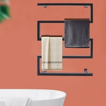 Modern Wall Mounted Electric Towel Warmer Stainless Steel Heated 5 Towel Bar for Bedrooms, Bathrooms