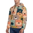 thumbnail image 2 of Bingfone Colorful Dogs Men'S Drawstring Hoodie Long Sleeve Pocket Sweatshirts-Medium, 2 of 9