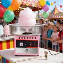 1000W Electric Commercial Pink Cotton Candy Machine, Electric Cotton Candy Machine, Commercial Floss Maker with Stainless Steel Bowl&Sugar Scoop for Wedding, Festival