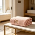 thumbnail image 5 of Btomtd Cotton Household Bath Towels, Water Absorbing Body Drying Towels, Non-Shedding Embroidered Shower Towels, Size 67" x 27.5", Pink, 5 of 5