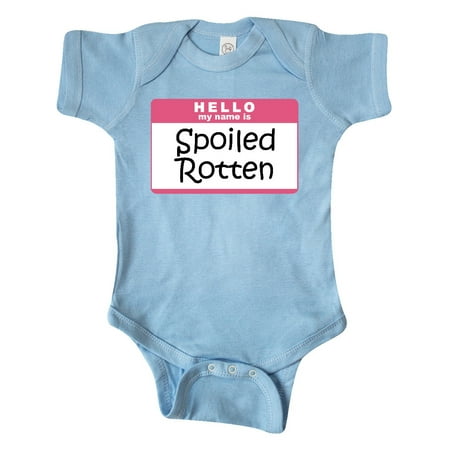 

Inktastic Spoiled Rotten Name Tag Gift Baby Boy or Baby Girl Bodysuit