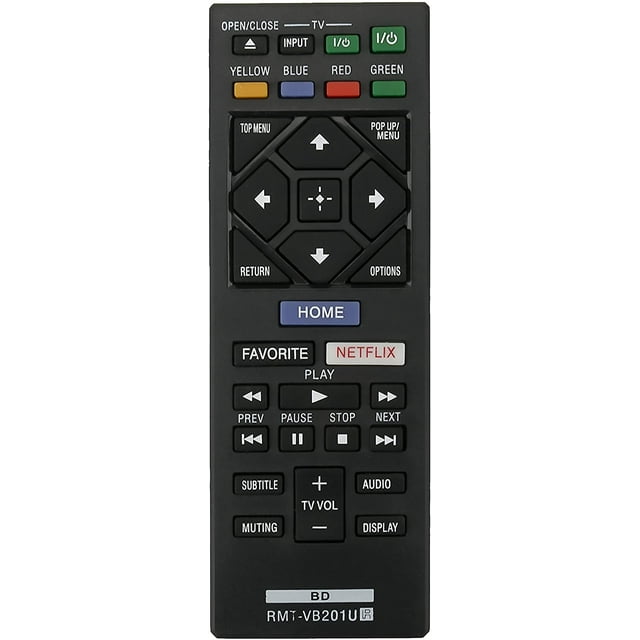 RMT-VB201U Télécommande de Remplacement Compatible avec Lecteur de Disque BLU-RAY Sony BDP-S3700 BDP-BX370 BDP-S1700 BD-BX370 BDP-S1700ES