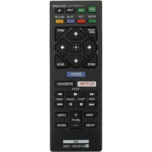 RMT-VB201U Remplacé Télécommande pour Sony BLU-RAY Disc Lecteur