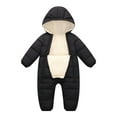 thumbnail image 4 of SYNPOS Infant Baby Girl Boy Cartoon Down Jacket Snowsuit Fleece Lined Hooded Jumpsuit Outwear, 4 of 12
