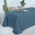 thumbnail image 5 of BalsaCircle 90" x 132" Blue Rectangular Premium Polyester Faux Burlap Tablecloth Reception, 5 of 6