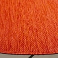 thumbnail image 4 of SAFAVIEH Beach House Lauressa Solid Indoor/Outdoor Area Rug, Orange, 6'7" x 6'7" Round, 4 of 16