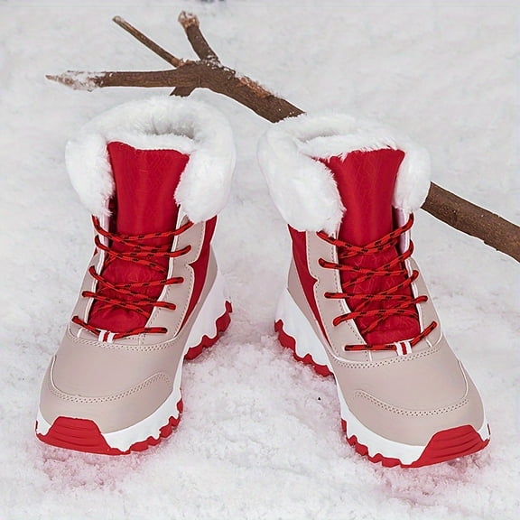 Thick Velvet Winter Snow Boots - High Top Anti Slip Large Size Shoes for Men and Women