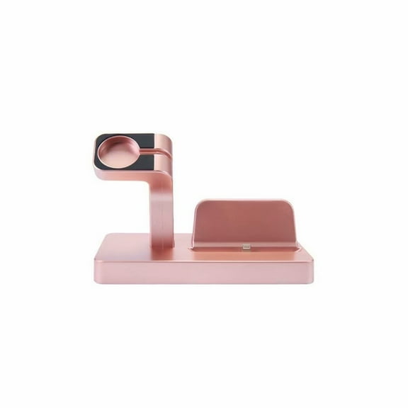 Wireless Charging Station, Compatible for iPhone/iWatch Series, 2 in 1 Qi Fast Wireless Charger Stand Dock for iPhone 11/11 Pro Max/X/XR/XS/8,Pink