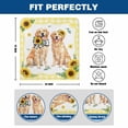 thumbnail image 6 of Cute Dog Chair Covers Set of 2 Sunflower Daisy Yellow Plaid Summer Field Animal Chair Back Covers Stretch Removable Washable Slipcovers Protector for Dining Room Kitchen Party Decor, 6 of 9