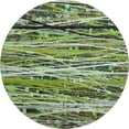 thumbnail image 2 of Addison Rugs Mayfield Premium Machine Washable Transitional Stripes Green Round Rug, 8' x 8', 2 of 6