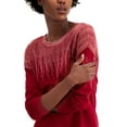 thumbnail image 3 of ALFANI Chandail à Manches Longues Rouge Pailleté Imprimé Col Rond pour Femmes Taille TG, 3 of 3