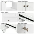 thumbnail image 4 of 30" Bathroom Vanity Without Sink, Base Only, Cabinet With Doors And Drawer, Solid Frame And Mdf Board, White, 4 of 9