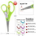 thumbnail image 3 of BAZIC 5" Blunt Tip School Scissors w/ Name Tag, Stainless Steel, 6-Pack, 3 of 7