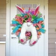 thumbnail image 6 of Easter Door Wreath with Bunny Butt Ears Decorations Easter Rabbit Garland for Front Door Decoration, 6 of 6