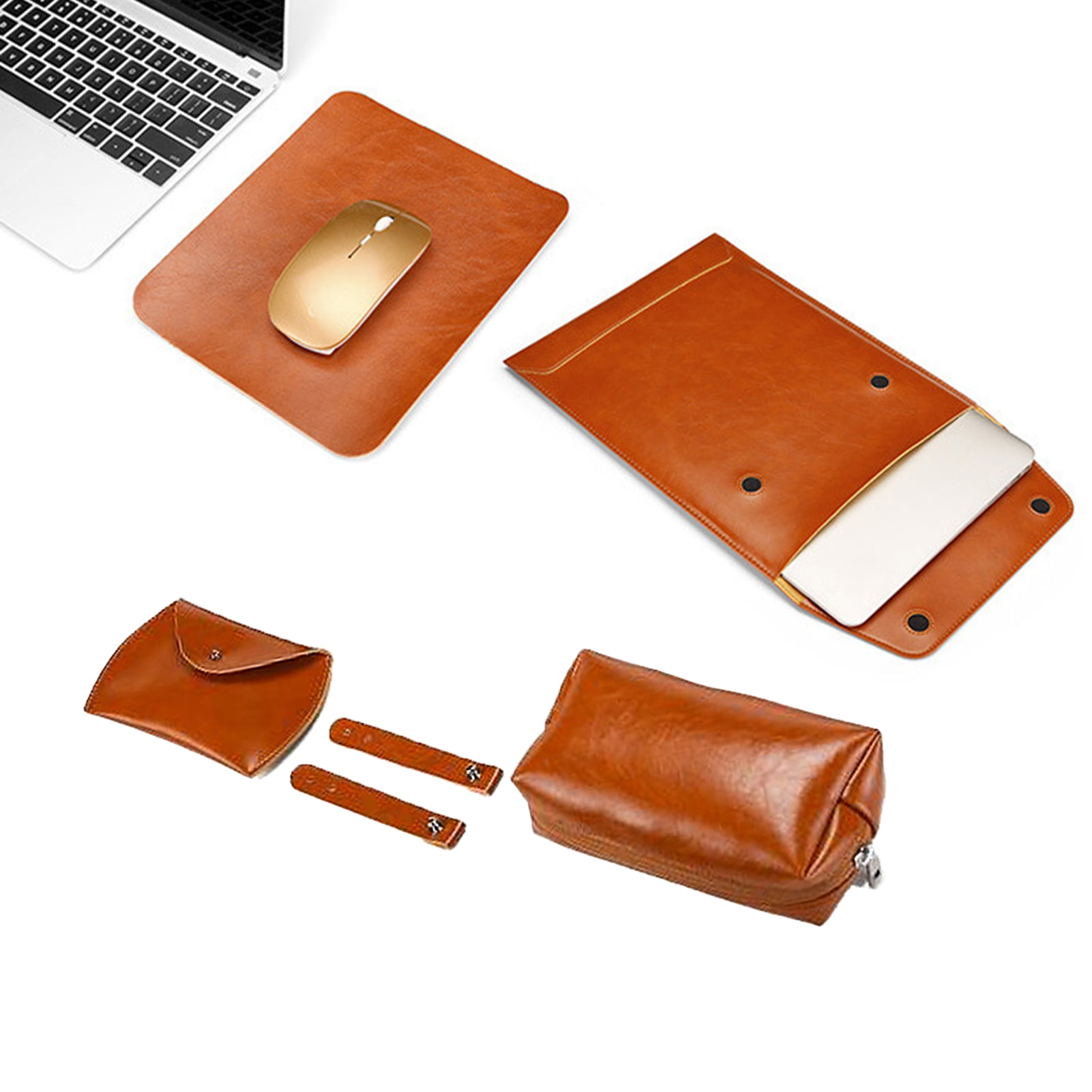 US 2019 Envelope Laptop Leather Sleeve Bag Case Cover for 11"12"13" 14" Notebook 
