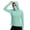 Green plus size sun protection shirt a1, variant on MORESEC Women Plus Size Hooded Long Sleeve Sun Protection Shirts Solid Basic Casual Workout Tshirt with Smocked Cuffs, Light Blue S