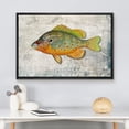thumbnail image 3 of wall26 Framed Canvas Print Wall Art Orange Sunfish on Granite Background Marine Life Animals Digital Art Realism Nautical Scenic Colorful Ultra for Living Room, Bedroom, Office - 16"x24" Bl, 3 of 5
