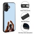 thumbnail image 2 of WIRESTER Shockproof Soft Rubber Cover Case for Apple iPhone 16 Plus 6.7" 2024, Basset Hound Dog On Light Blue Background, 2 of 5