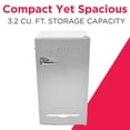 thumbnail image 3 of Frigidaire 3.2 Cu. ft. Retro Compact Refrigerator with Side Bottle Opener EFR376, Moonbeam, 3 of 14