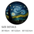 thumbnail image 2 of Coolnut Round Rugs for Living Room, Van Gogh'S Starry Night Reimag Non-Slip Coral Velvet Long Runner Rugs, Washable Water Absorbent Mat Carpet for Bedroom Kitchen Kids Room, 2 of 6