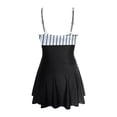thumbnail image 5 of WAYUTE One Piece Swimsuit Women Backless Contrast Color Rash Guard Monokini Swimdress Tummy Control Cute Bathing Suit, 5 of 6