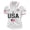 A06 White, variant on Men 250 Anniversary USA Polo Shirt American Falg Print Stand Collar Patriotic July 4th Shirts With Button Loose Short Sleeve Pullover Blouses White L