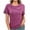 Purple, variant on Inverlee Womens T Shirts Crewneck Dressy Casual Short Sleeve Tops Cute Solid Color Shirts Comfy Vacation Tunic Blouse Tee