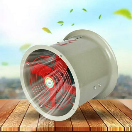 

Miumaeov Explosion-proof Axial Flow Fan Pipeline Exhaust Fan 300mm 1450rpm 0.18KW 110V for Factories and Enterprises CBF-300