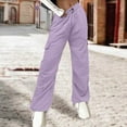 thumbnail image 4 of IROINNID Pants for Women Cargo Vintage Street Style Star Print Spicy Girl Low Waist Straight Tube Slimming Pants,Purple, 4 of 8