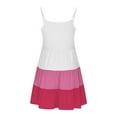 thumbnail image 6 of Nmnitkp Girl Dresses Cute Dresses for Girls Sundress Summer Boho Sleeveless Strap Smocked Tiered Dresses Hot Pink,4 Years, 6 of 7