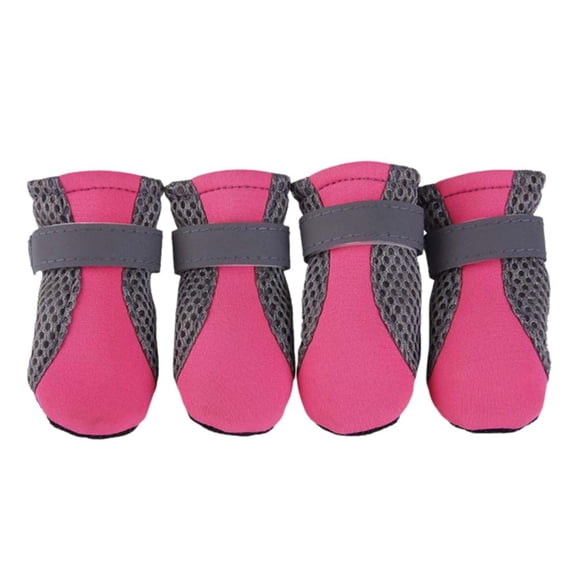 Waterproof Anti-slip Dog Shoes with Reflective Strips for Outdoor Use