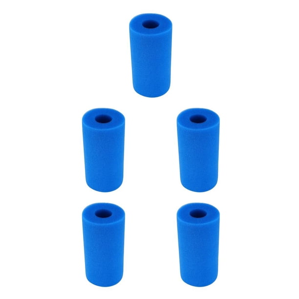 Greeniant Cartucho de esponja de espuma PU para filtrado de piscinas, reemplazo de mantenimiento de limpieza interior para H/Type S1/A azul 20x10x4cm Azul 20x10x4cm 5piezas Greeniant CBP258125
