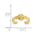 thumbnail image 5 of 14K Yellow Gold Ring Band Toe Diamond-cut Sand Dollar, Size 6, 5 of 5