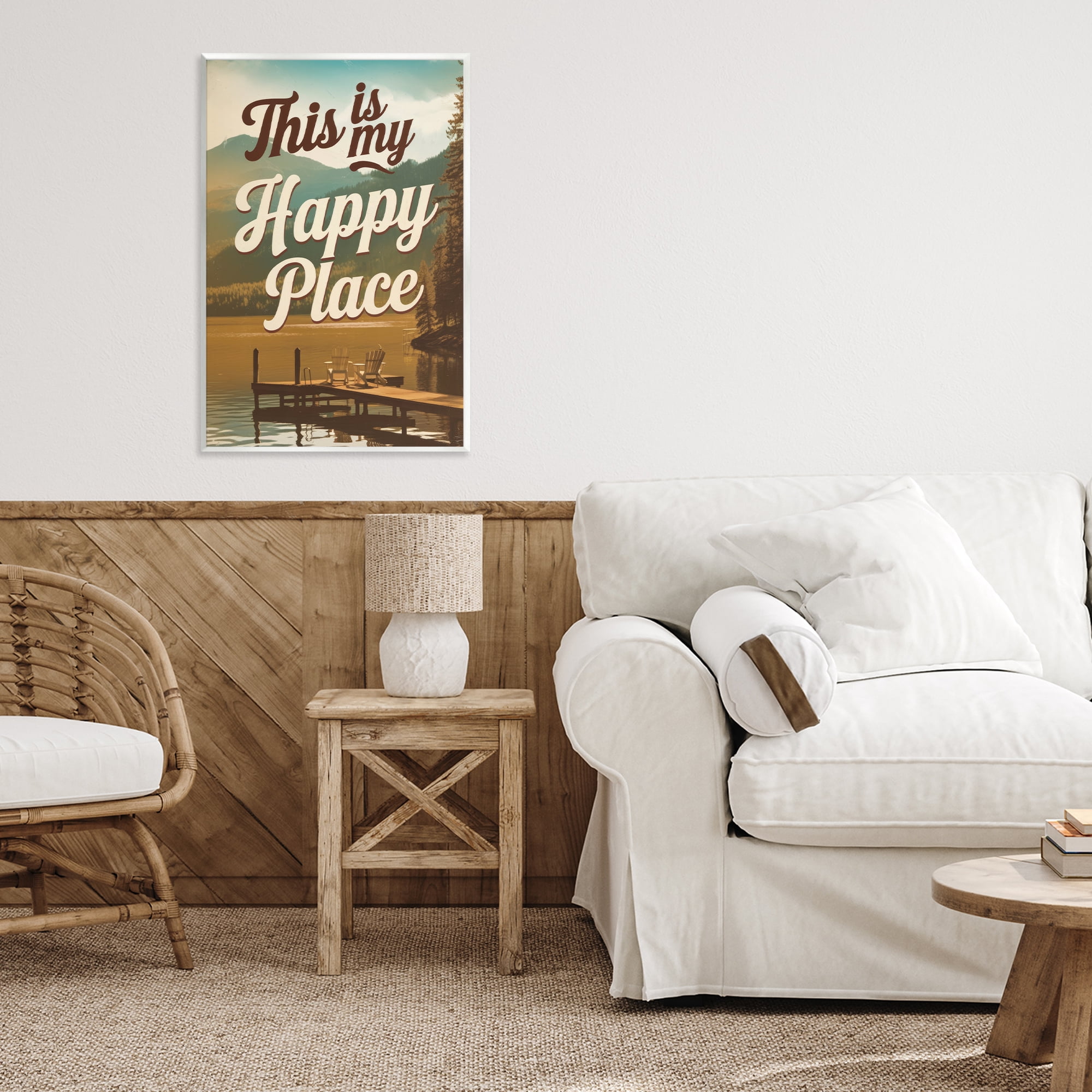 Stupell Industries Vintage My Happy Place Wall Plaque Art, design by Andreas Magnusson