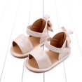 thumbnail image 3 of Aojekbee Baby Girl Summer Sandals Breathable Soft Non-Slip Sole Open Toe Shoes with 3D Bow Newborn Infant Shoes, 3 of 9