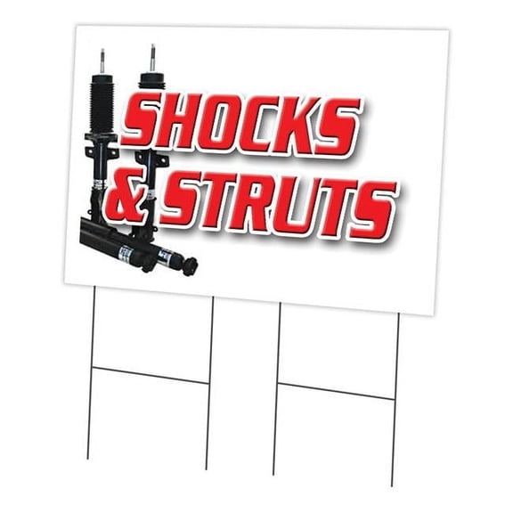 SignMission C-2436-DS-Shocks&Struts 24 x 36 in. Shocks&Struts Yard Sign & Stake