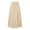 Beige, variant on Patlollav 2024 Womens Dress,Women'S Solid Color Cotton Elastic Waist Binding Large Pleated Skirt High Waist Half Skirt