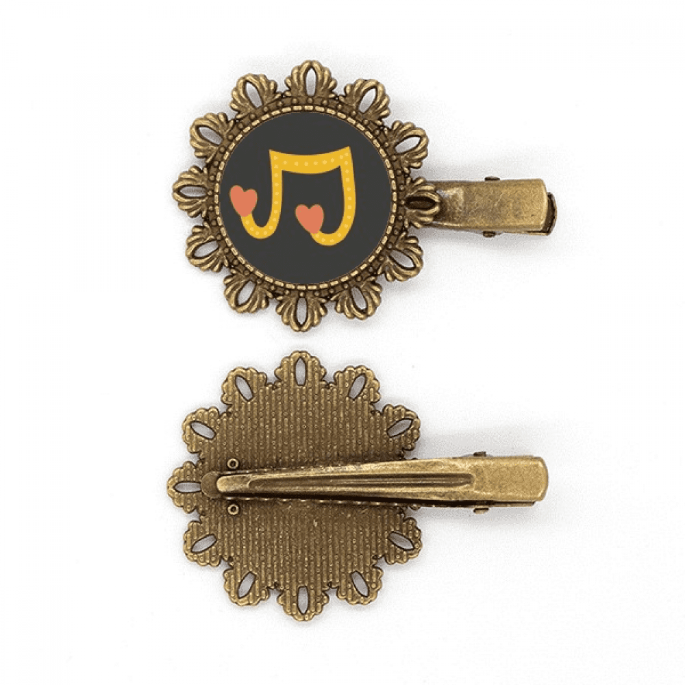 adorable Shaped music notes vintage metal flower hairpin hair piece headdress