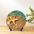 thumbnail image 6 of Easygdp Starfish And Seashell 1 Bone China Decorative Plate Ceramic Dinner Plates Art Crafts with Display Stand-7in, 6 of 6