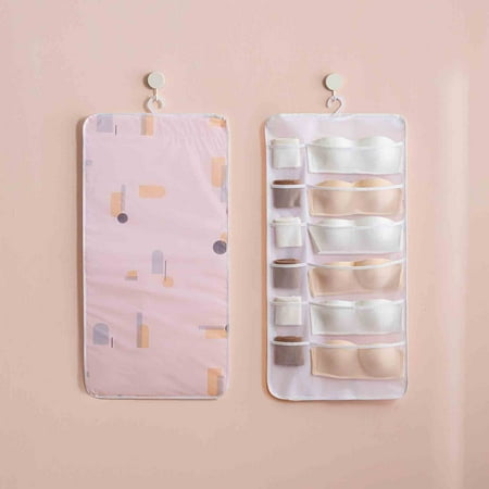 

Deal of The Day Dvkptbk Non-woven Storage Bag Washable Wardrobe Multi-pocket Bra Hanging Bag Door Rear Socks Storage Bag